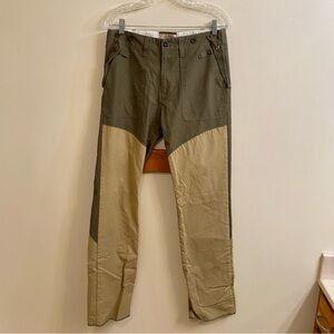Filson VTG Shelter Cloth Brush Waxed Canvas Hunting Pants Green Camel 31x32 USA